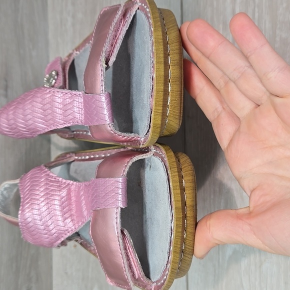 Alegria PG LiteKEN-844 Pink Leather Hook&loop Platform Sandals Shoes Sz 37/7-7.5 - Picture 4 of 12